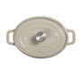Voir la diapositive 4 : LIVOO Cocotte ovale en fonte 29cm beige - MEP129G