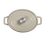 Voir la diapositive 4 : LIVOO Cocotte ovale en fonte 29cm beige - MEP129G