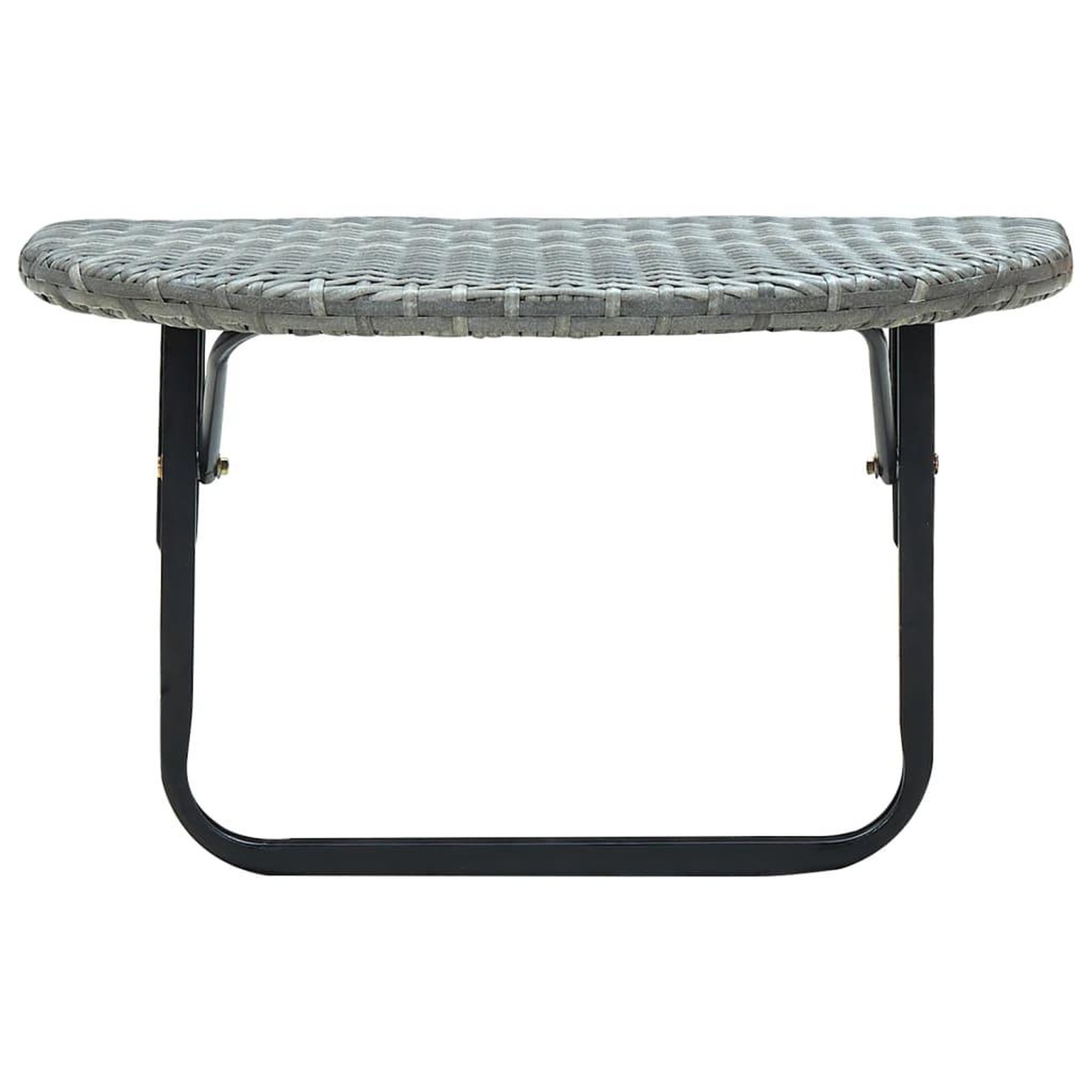 Voir la diapositive 2 : VIDAXL Table de balcon Gris 60x60x40 cm Resine tressee