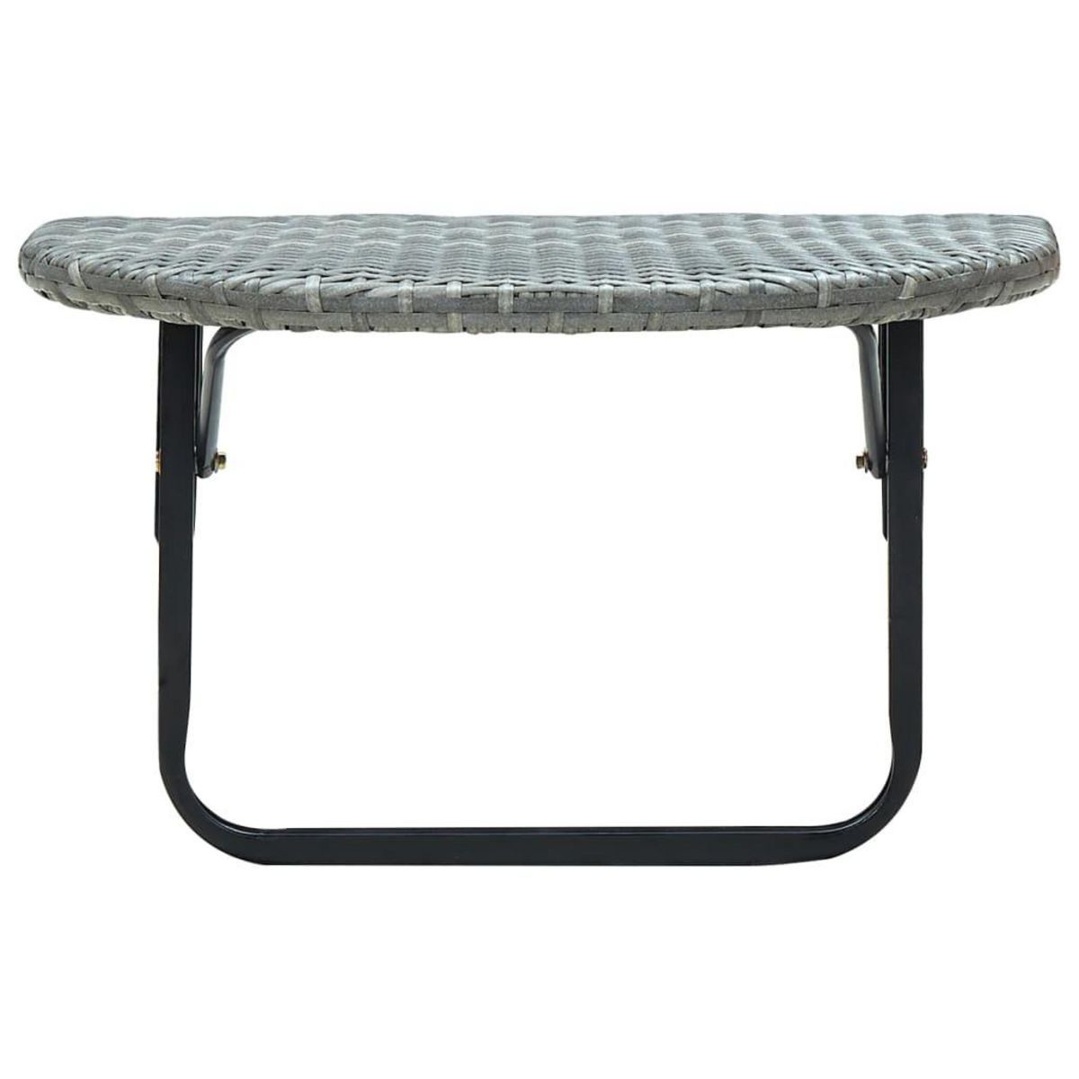 VIDAXL Table de balcon Gris 60x60x40 cm Resine tressee