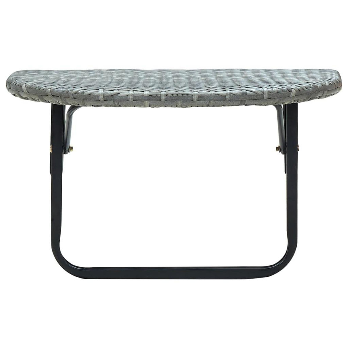 VIDAXL Table de balcon Gris 60x60x40 cm Resine tressee