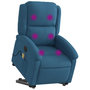 Voir la diapositive 3 : VIDAXL Fauteuil inclinable de massage electrique bleu velours