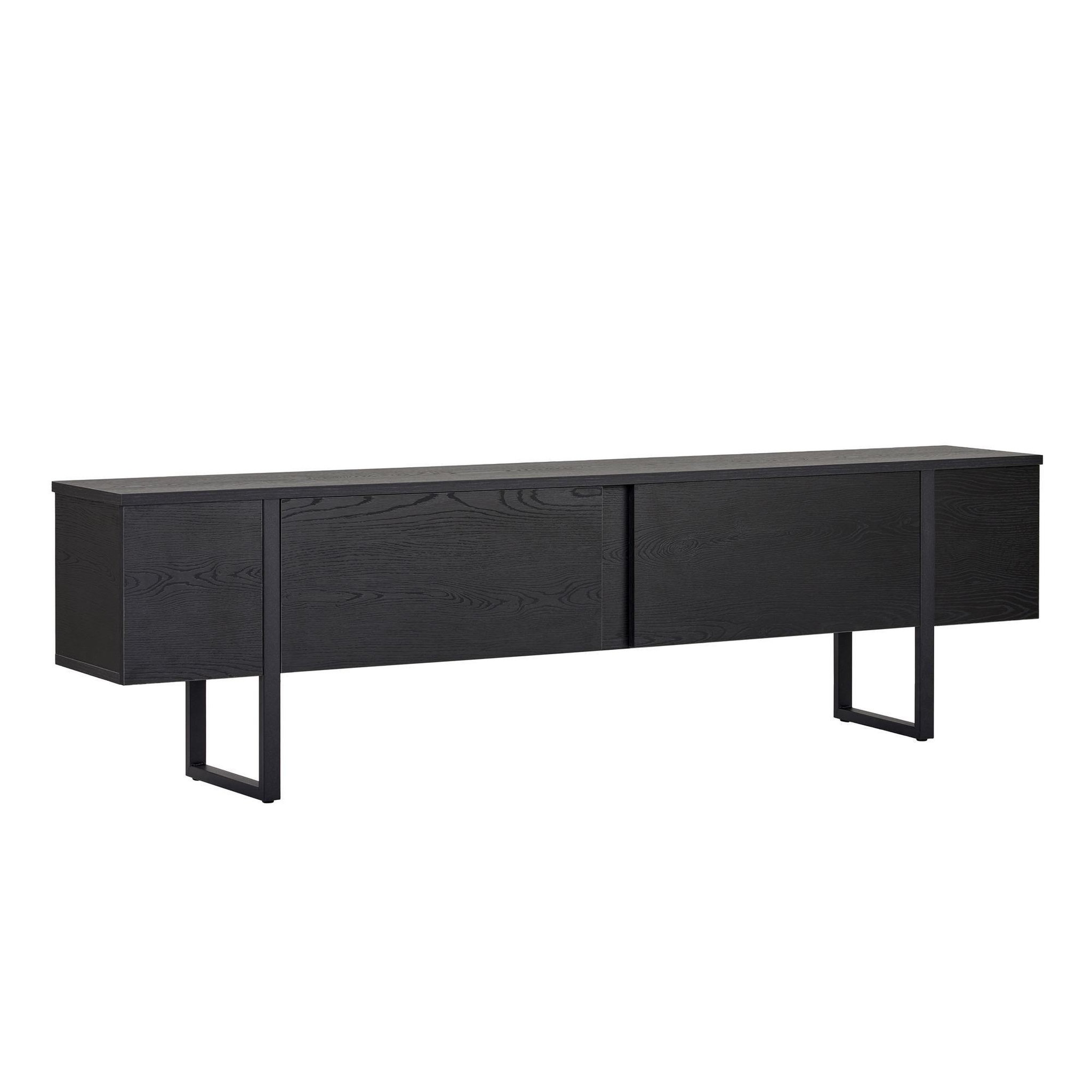 Habitat et Jardin Meuble tv en bois  onera  - 180 x 30 x 50 cm - bois noir / noir