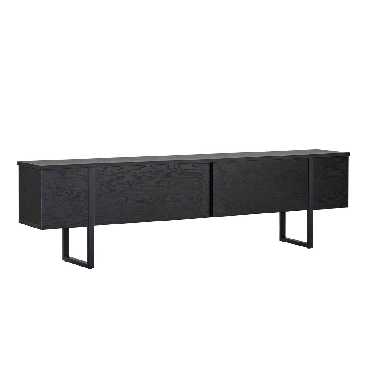 Habitat et Jardin Meuble TV en bois  Onera  - 180 x 30 x 50 cm - Bois Noir / Noir