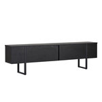 Habitat et Jardin Meuble TV en bois  Onera  - 180 x 30 x 50 cm - Bois Noir / Noir