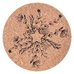 FEERIC LIGHT & CHRISTMAS Assiette de présentation liège Terre Sauvage - Vaisselle de Noël - Marron