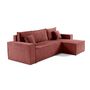 Voir la diapositive 4 : BEST MOBILIER Cezanne - canapé d'angle réversible - 4 places - convertible avec coffre - en velours côtelé