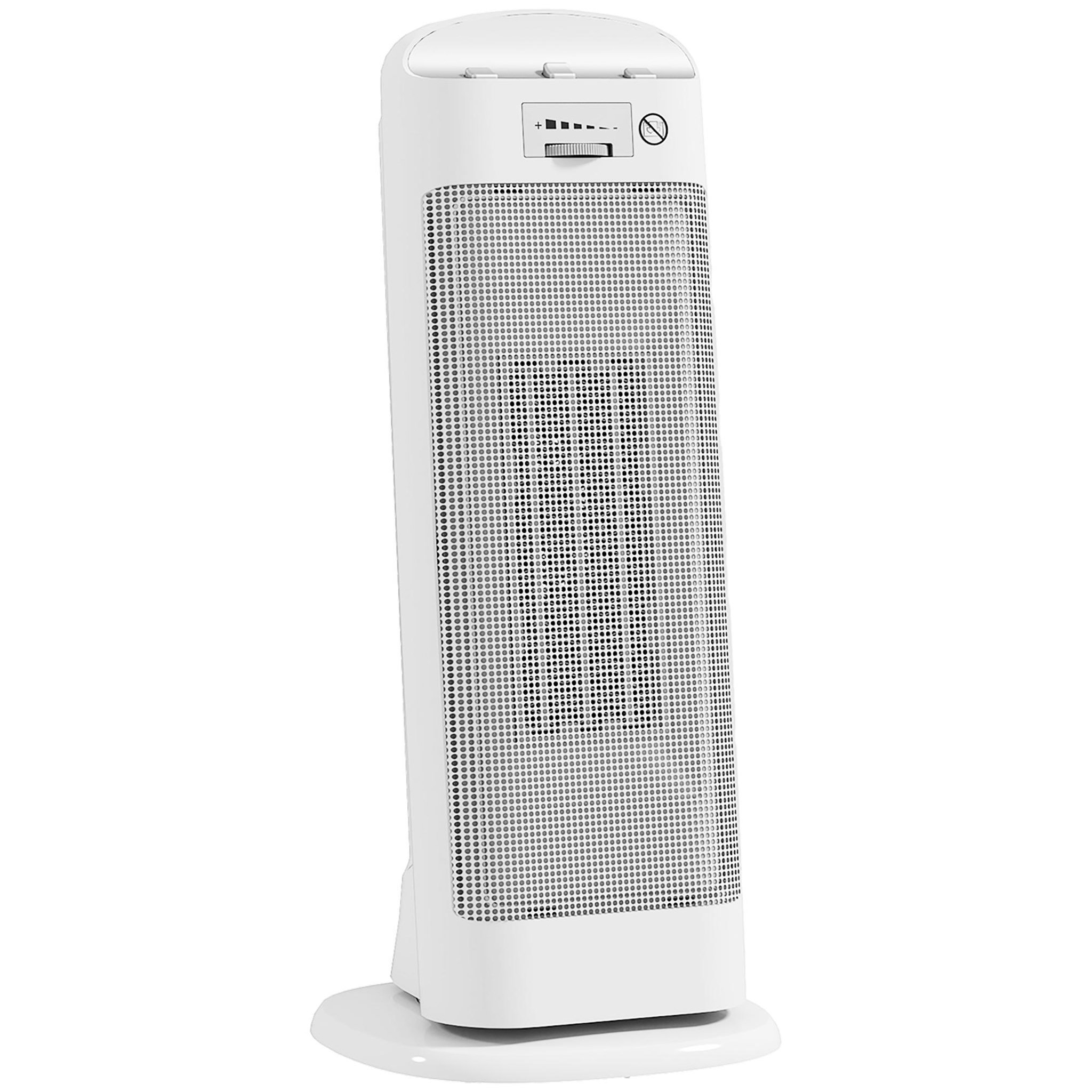 HOMCOM Radiateur électrique céramique PTC - chauffage soufflant oscillant 700/1300/2000W - 4 modes, thermostat - blanc