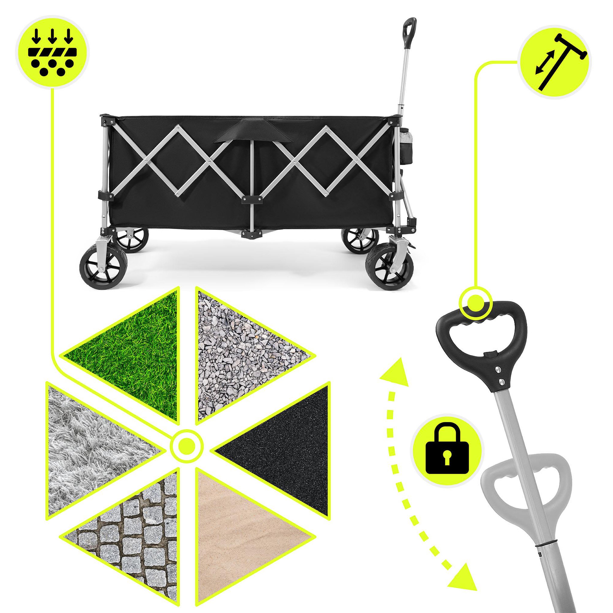 Voir la diapositive 5 : HYPERMOTION Chariot de Transport Pliable HyperMotion XXL 250 L, Acier Renforcé, Charge Max. 100 kg