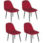 Voir la diapositive 1 : DIVERS Lot de 4 Chaises de table design velours Inoui