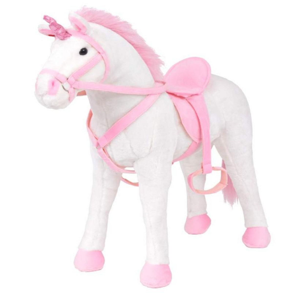 VIDAXL Jouet en peluche Licorne Blanc et rose XXL