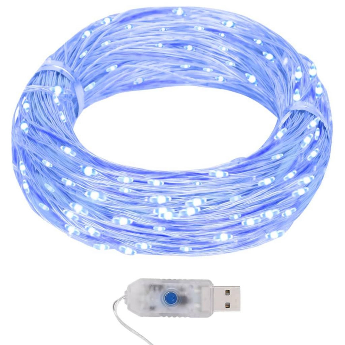 VIDAXL Guirlande lumineuse micro LED 40m 400 LED bleu 8 fonctions