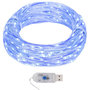 Voir la diapositive 1 : VIDAXL Guirlande lumineuse micro LED 40m 400 LED bleu 8 fonctions