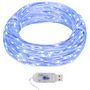 Voir la diapositive 1 : VIDAXL Guirlande lumineuse micro LED 40m 400 LED bleu 8 fonctions