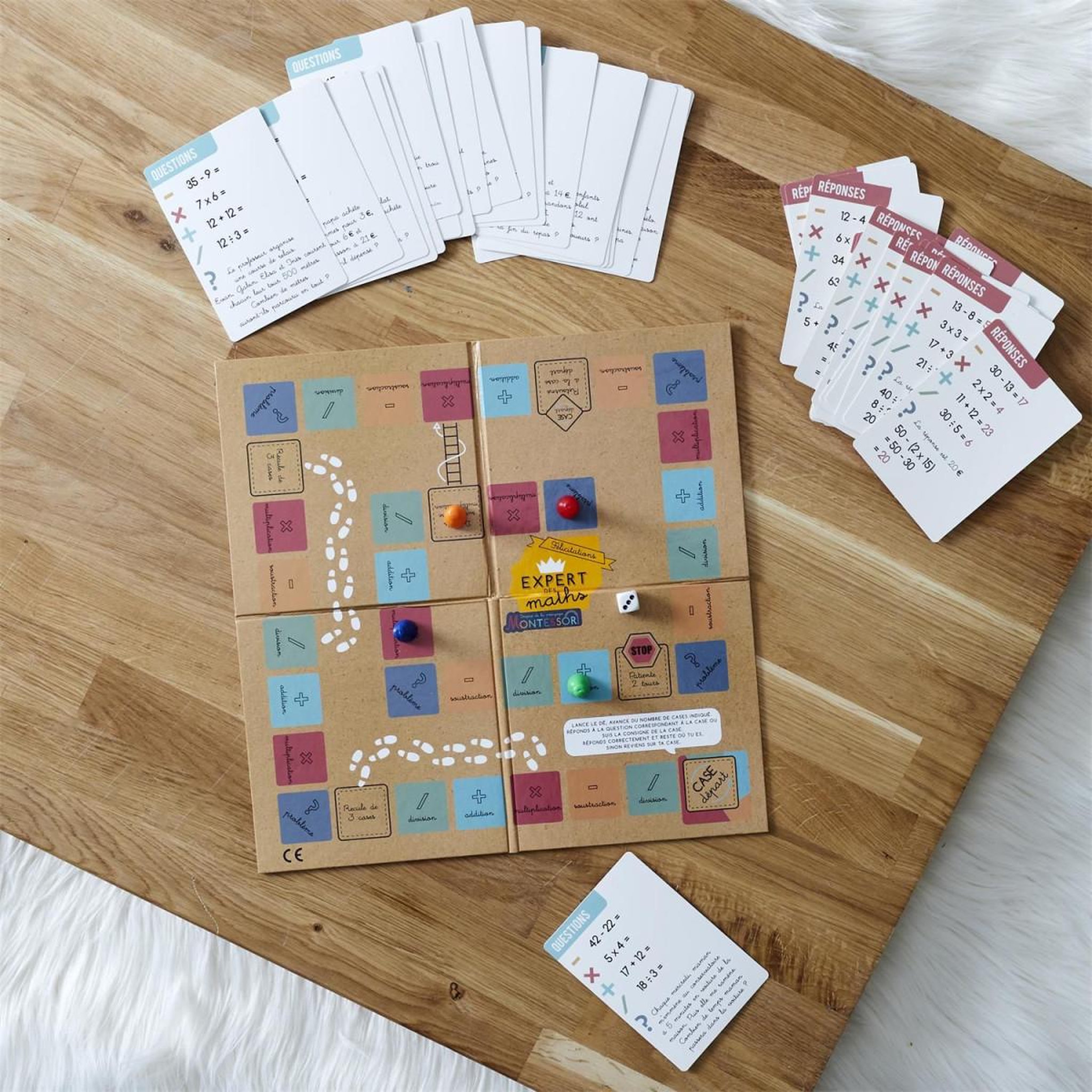 Voir la diapositive 5 : Jeux 2 momes Jeu de l'oie  je comprends les maths  30cm multicolore