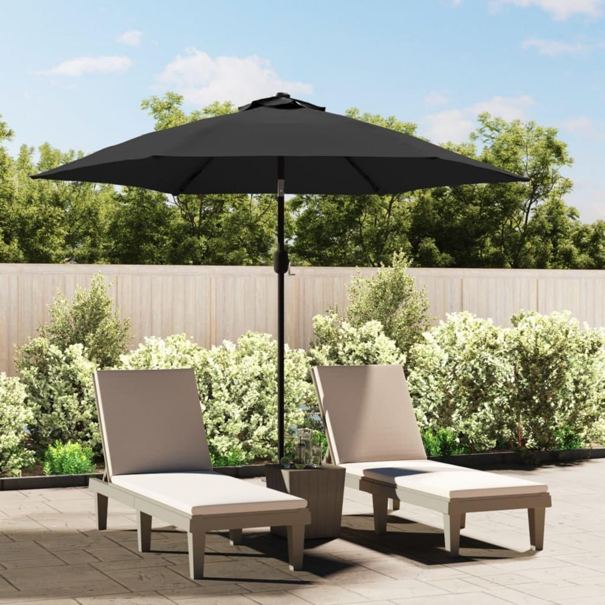 VIDAXL Parasol d'exterieur avec poteau en metal 300 cm Anthracite