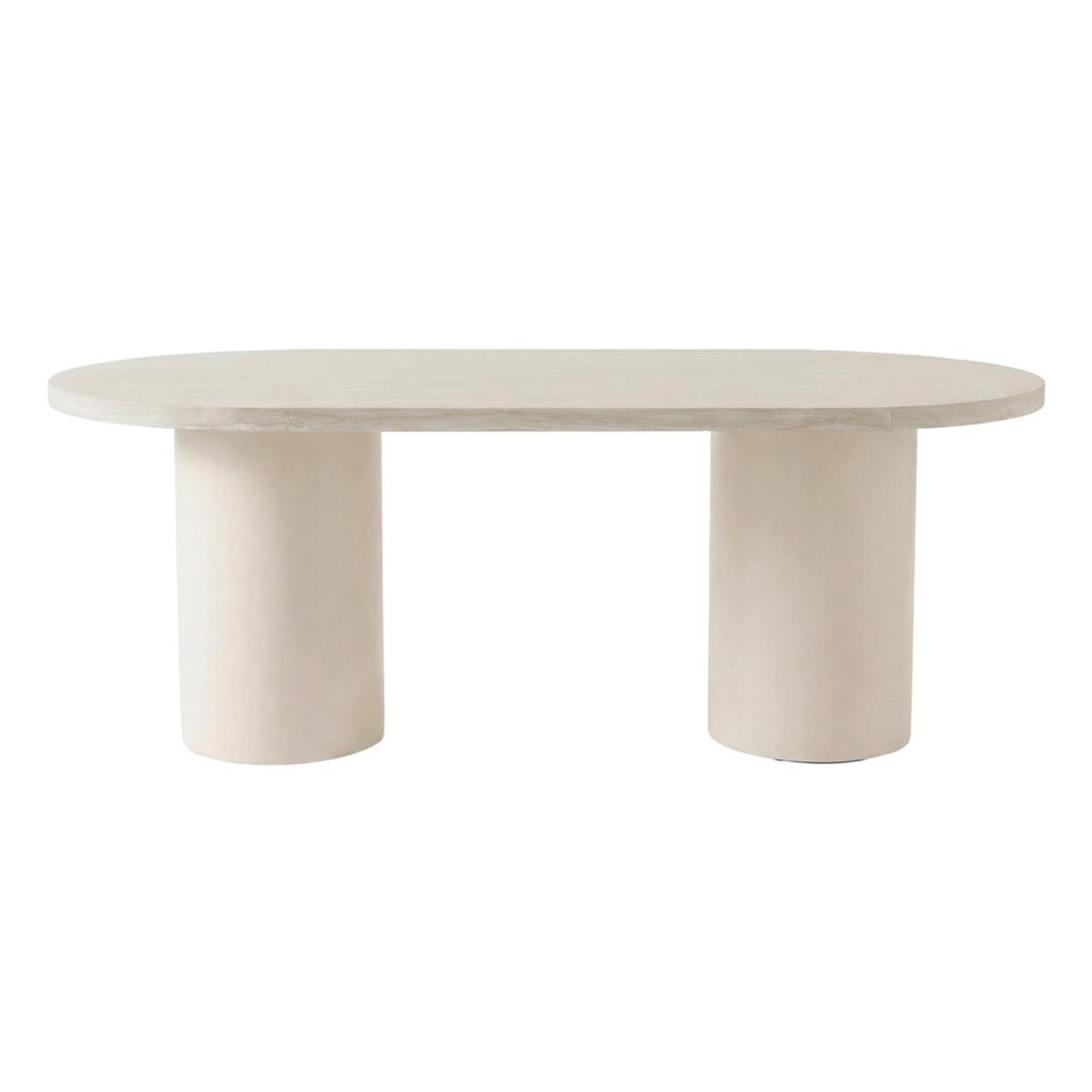 Paris Prix Table à manger effet travertin  narvik  200cm beige