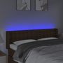 Voir la diapositive 4 : VIDAXL Tete de lit a LED Marron fonce 147x16x78/88 cm Tissu