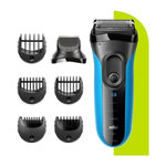 BRAUN Rasoir électrique barbe homme - BRAUN - Series 3 Shave & Style 3010BT - Technologie Wet & Dry - Noir / Bleu