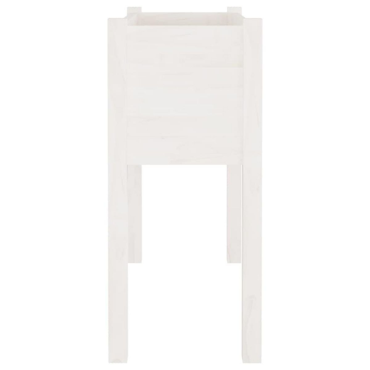 VIDAXL Jardinieres 2 pcs Blanc 70x31x70 cm Bois de pin massif