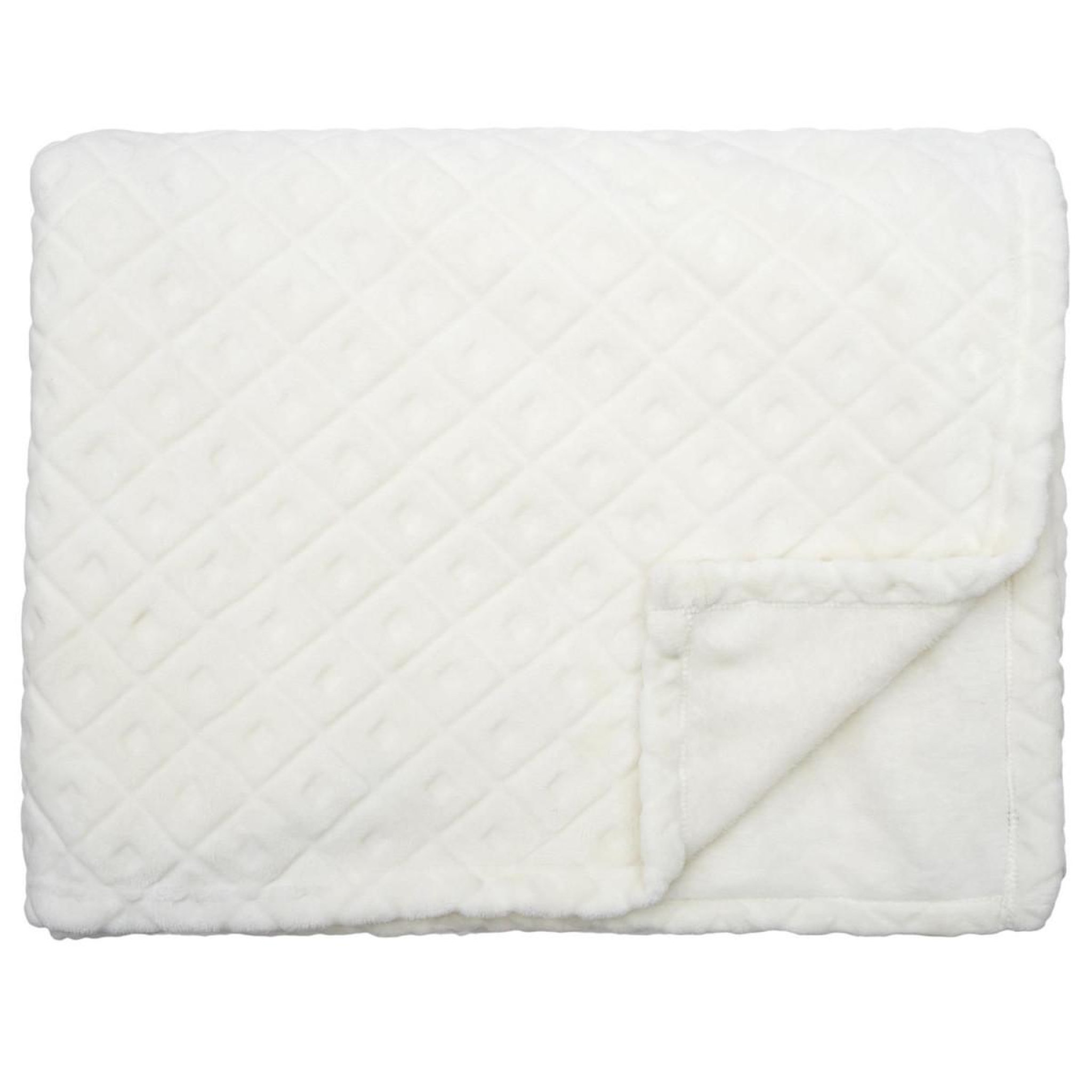 Voir la diapositive 2 : The Home Deco Factory Plaid déco  embossé  140x200cm beige