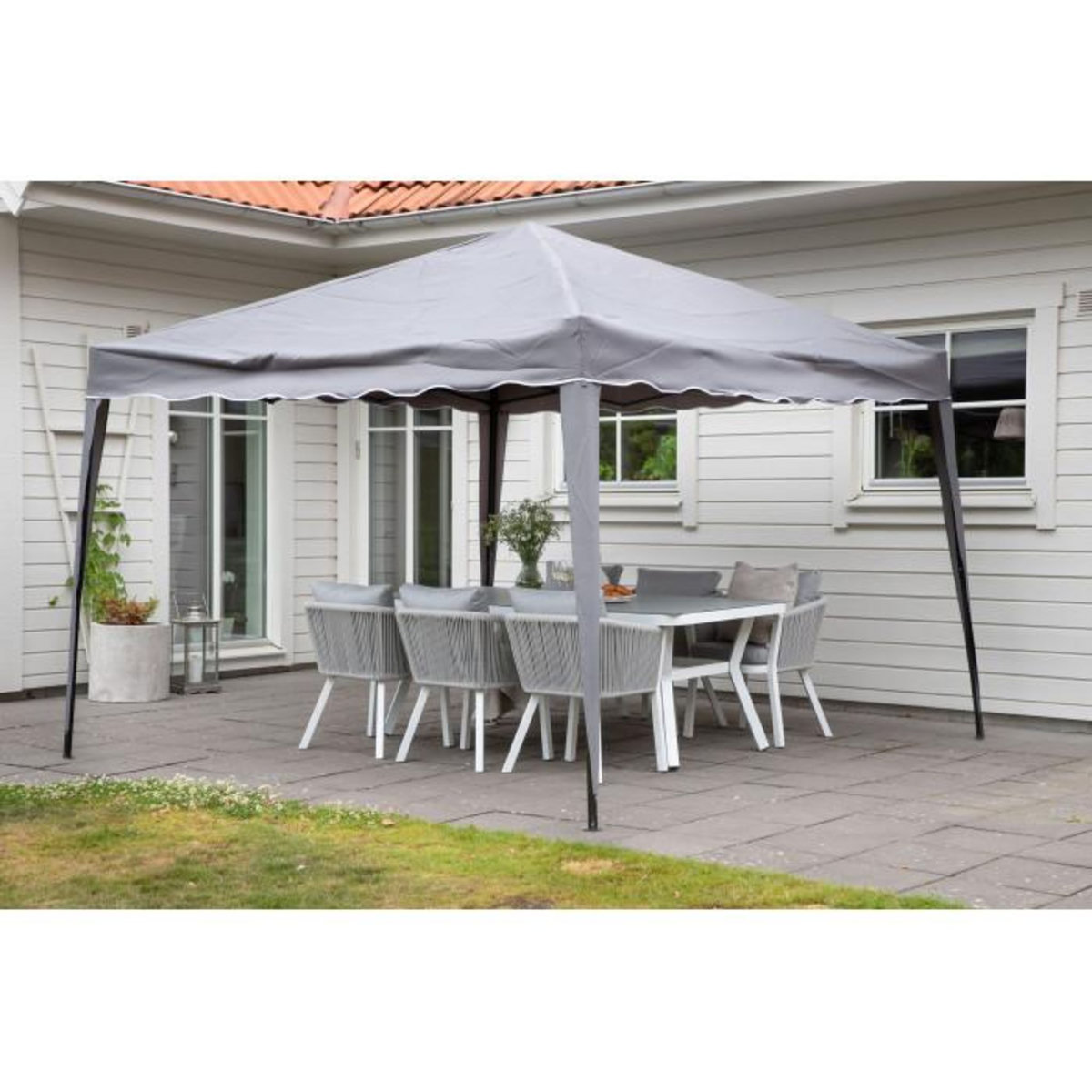 Paris Prix Pavillon en Tissu  Gazebo  295cm Gris