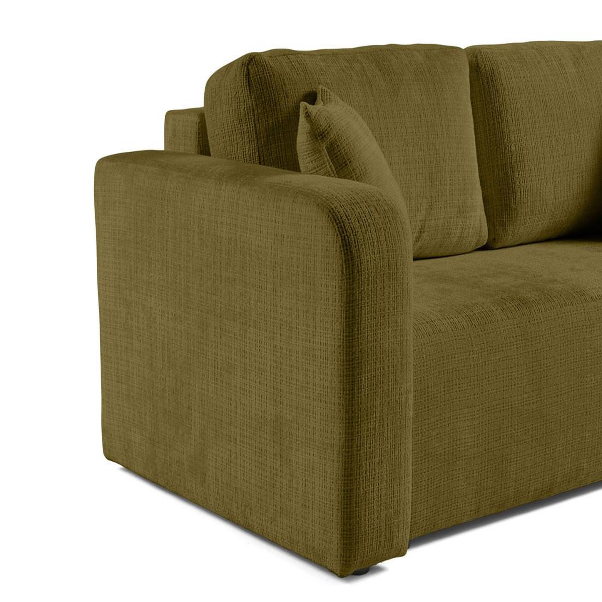 Voir la diapositive 6 : BEST MOBILIER Miro - canapé droit 2 places - en velours texturé