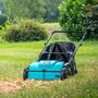 Voir la diapositive 5 : INTEC Ramasse feuilles et herbes mécanique Balayeuse à feuilles et gazon Grand Bac 100L INTEC