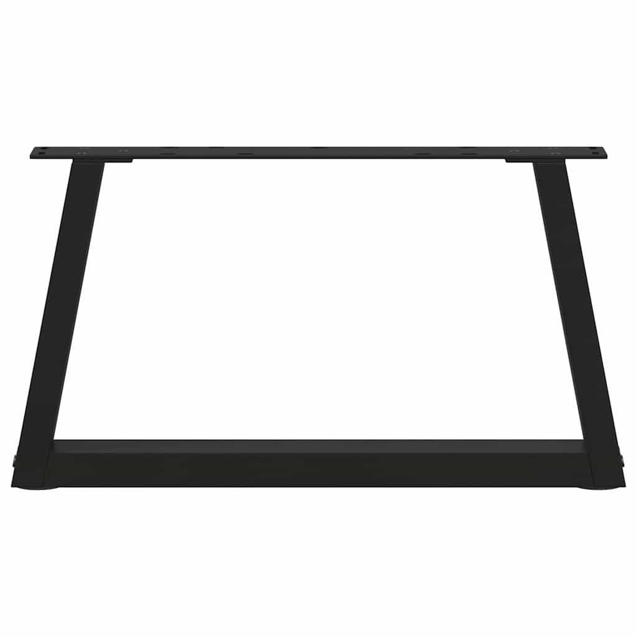 Voir la diapositive 5 : VIDAXL Pieds de table a manger forme V 2 pcs noir 70x(30-31,3)cm acier
