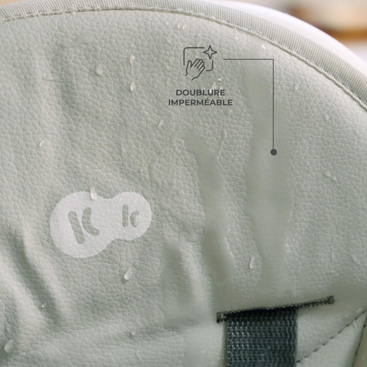 KINDERKRAFT Chaise haute bebe pliante avec ceinture 5 points