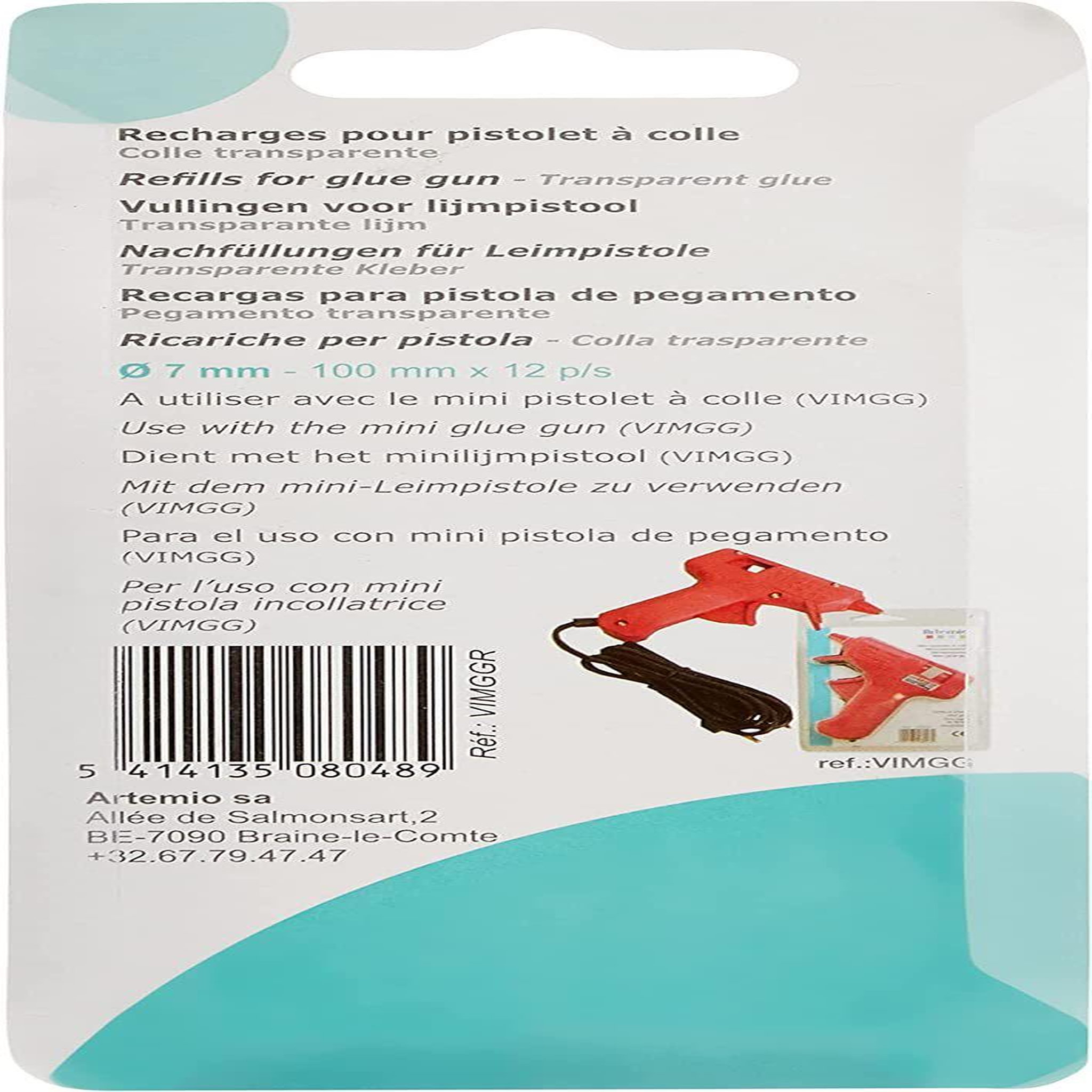 Voir la diapositive 3 : Artemio 24 recharges pistolet à colle - 7 x 100 mm