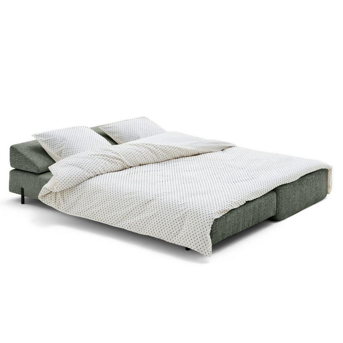 BEST MOBILIER Brescia - banquette 3 places convertible en tissu velours relief