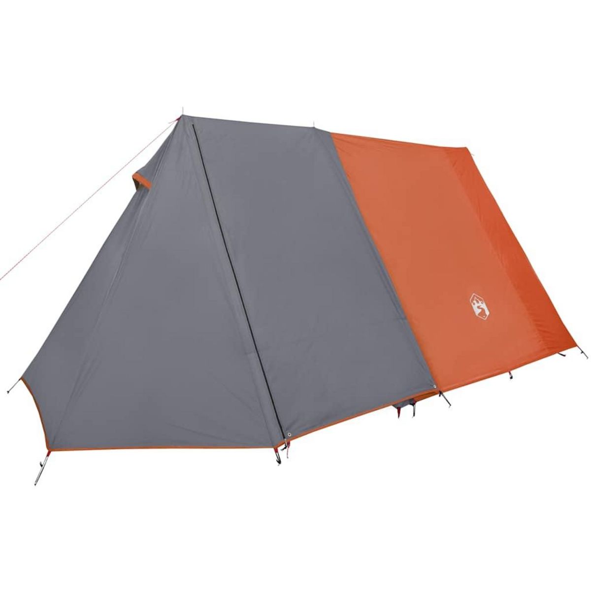 VIDAXL Tente de camping 3 personnes gris et orange impermeable