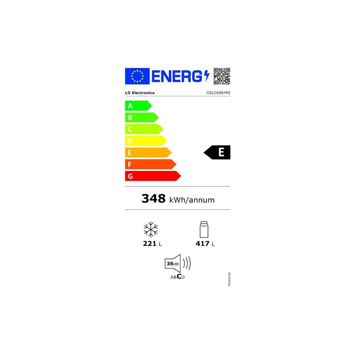 LG Réfrigérateur américain 91cm  638l nofrost noir graphite - GSLC40EPPE