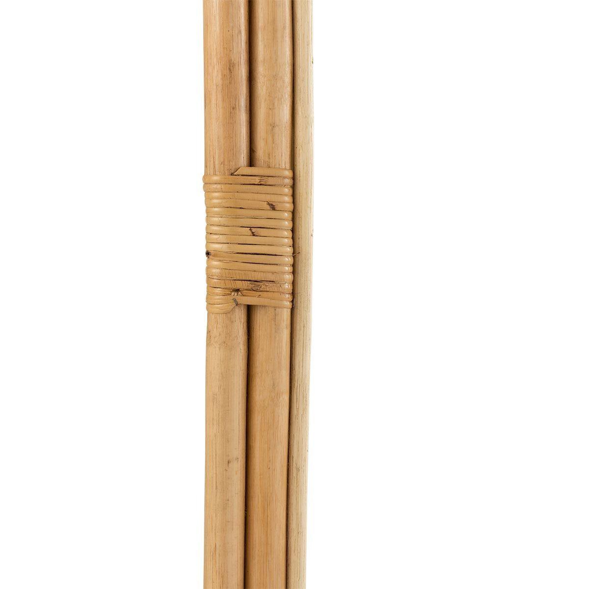 Voir la diapositive 4 : J-LINE Miroir Échelle Déco en Rotin  Ellen  180cm Naturel