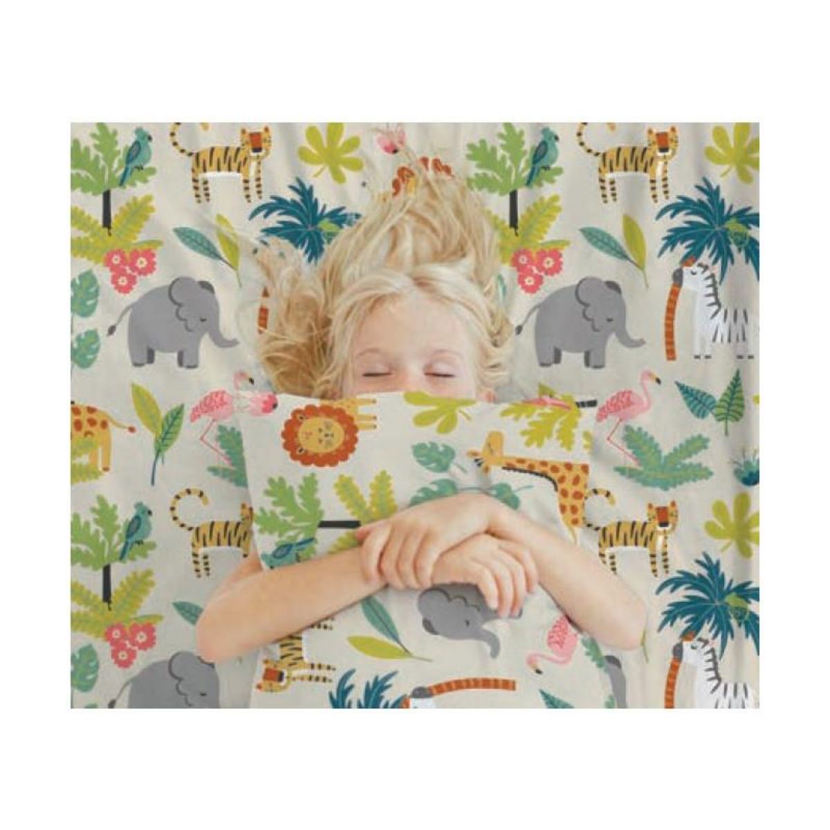 ROOM COPENHAGEN Parure de couette  Safari  pour lit 1 place 100% Coton / 57 Fils/cm²