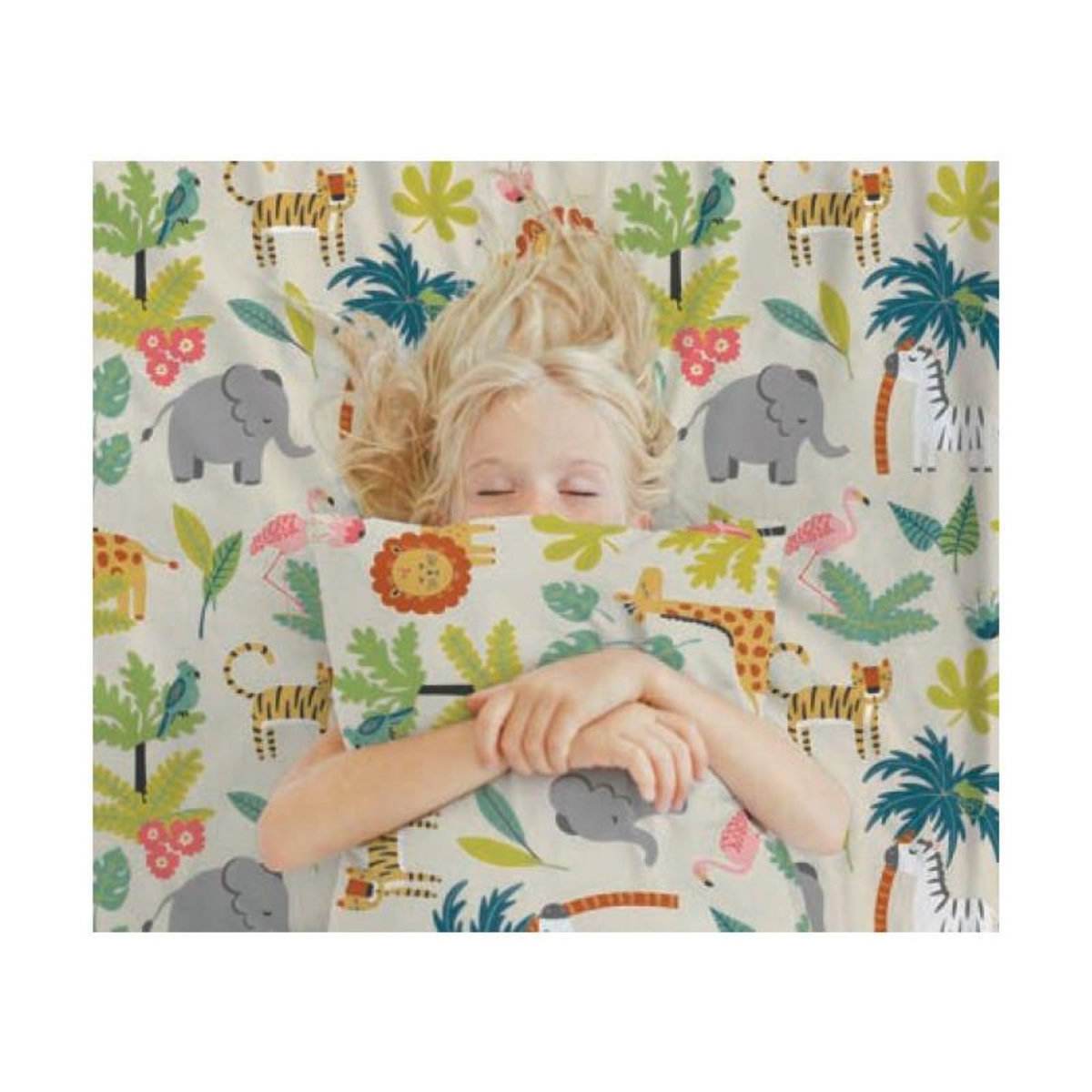 ROOM COPENHAGEN Parure de couette  Safari  pour lit 1 place 100% Coton / 57 Fils/cm²