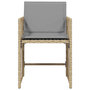 Voir la diapositive 5 : VIDAXL Chaises de jardin avec coussins lot de 4 melange beige