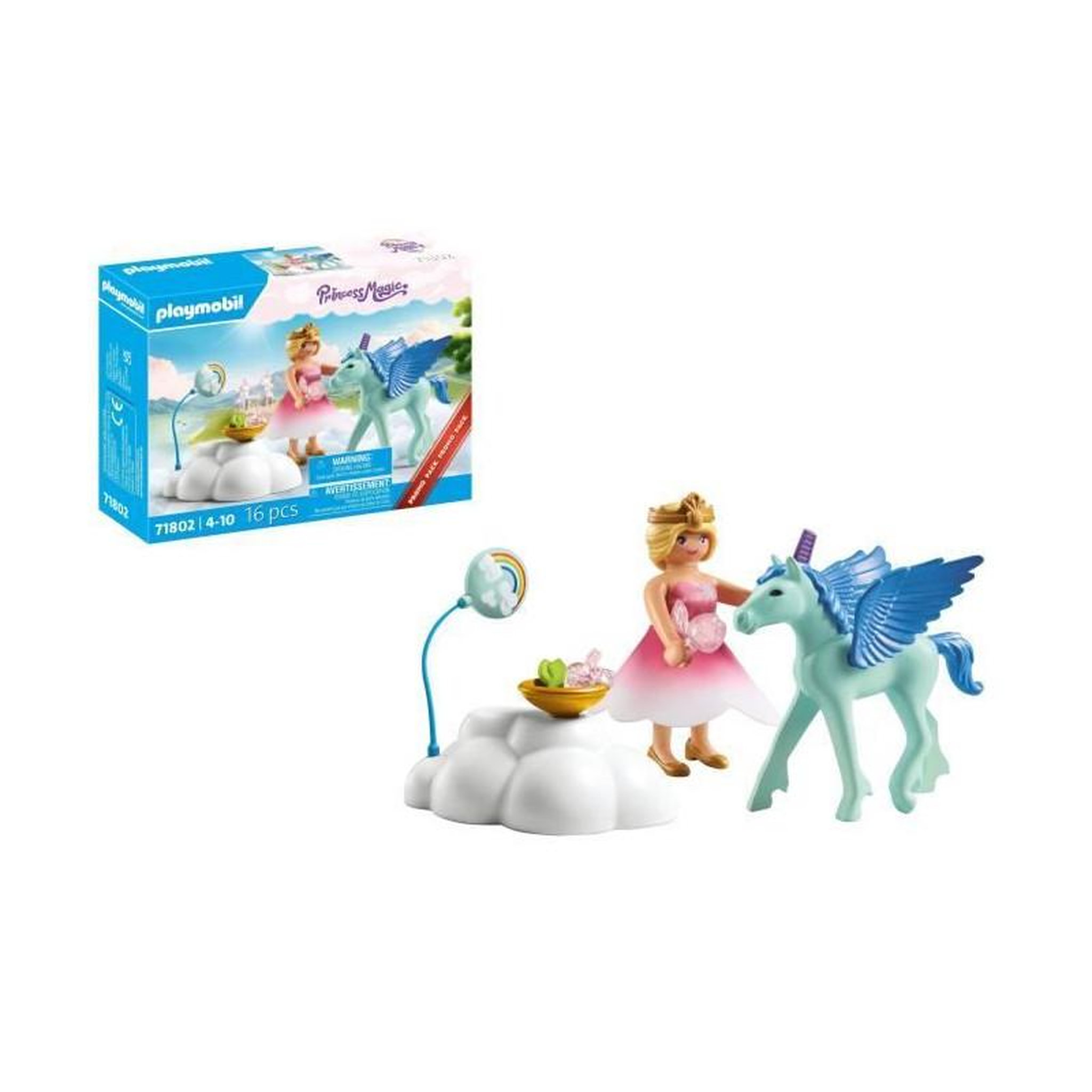 Voir la diapositive 3 : PLAYMOBIL PLAYMOBIL 71802 Princesse et poulain ailé avec nuage