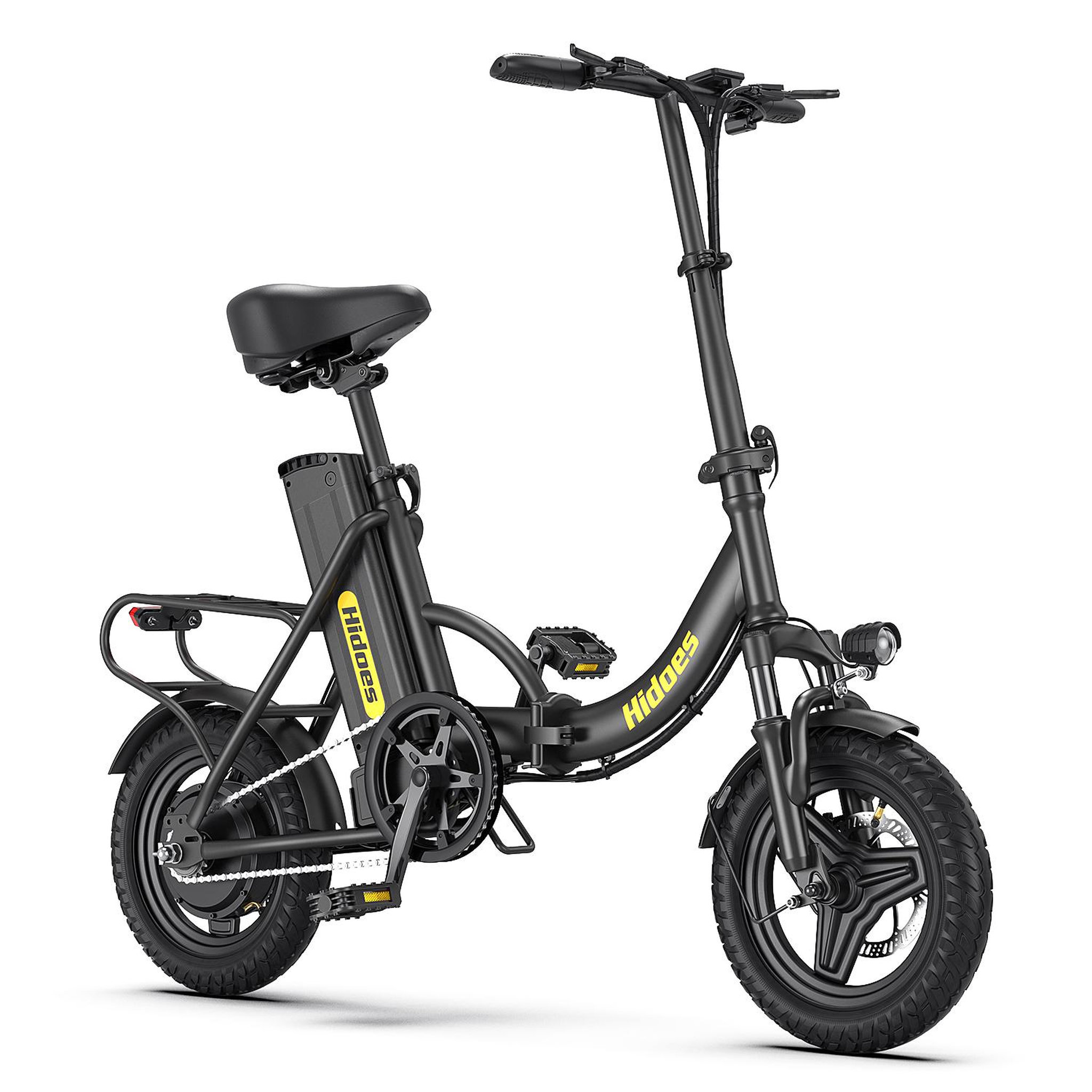 Voir la diapositive 6 : HIDOES Vélo électrique pliable Hidoes C5, batterie amovible 36 V 10,4 Ah, 25 km/h, 14 pouces, noir