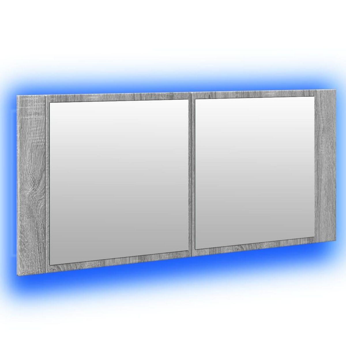 VIDAXL Armoire a miroir a LED de bain gris sonoma 100x12x45 cm