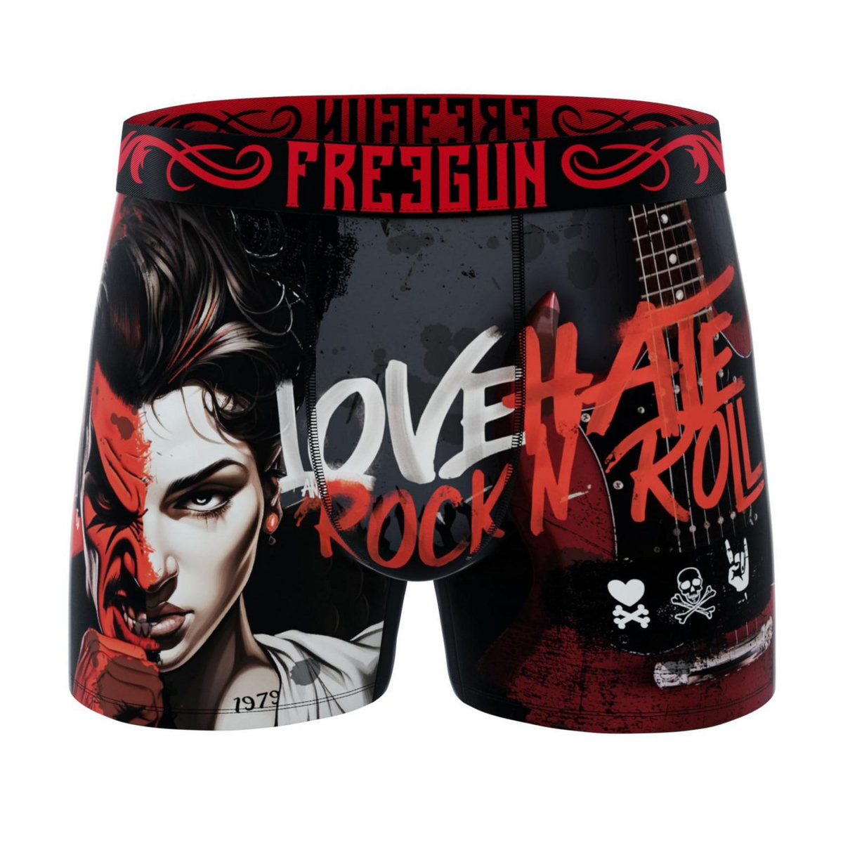 FREEGUN Lot de 3 boxers homme Grunge