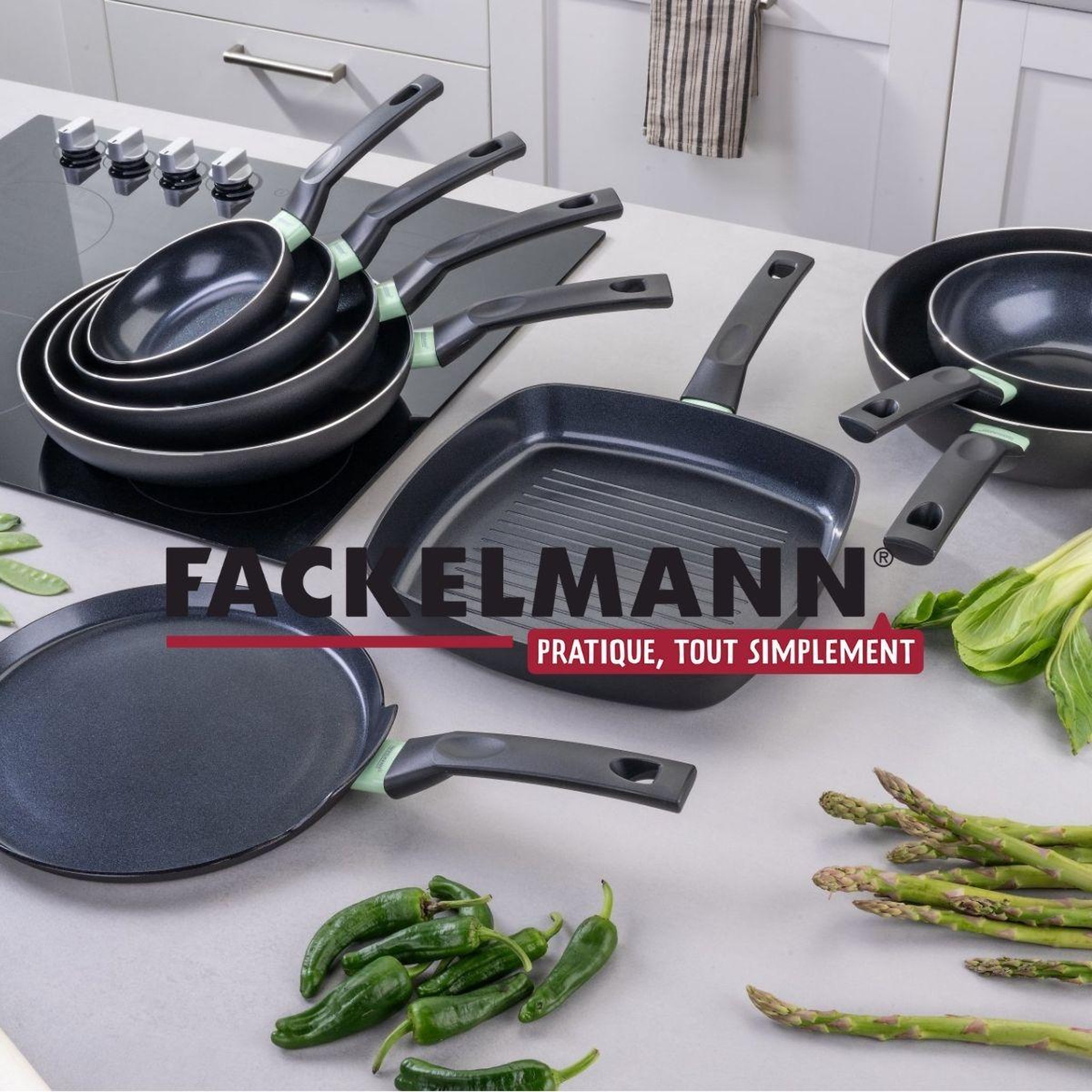 Voir la diapositive 6 : Fackelmann Set de 2 poêles antiadhésives céramique 20 et 24 cm Fackelmann Brandao