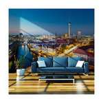 Paris Prix Papier Peint  Berlin View From Fischerinsel Night. Coloris disponibles : Multicolore