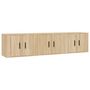 Voir la diapositive 2 : VIDAXL Meubles TV muraux 3 pcs chene sonoma 57x34,5x40 cm