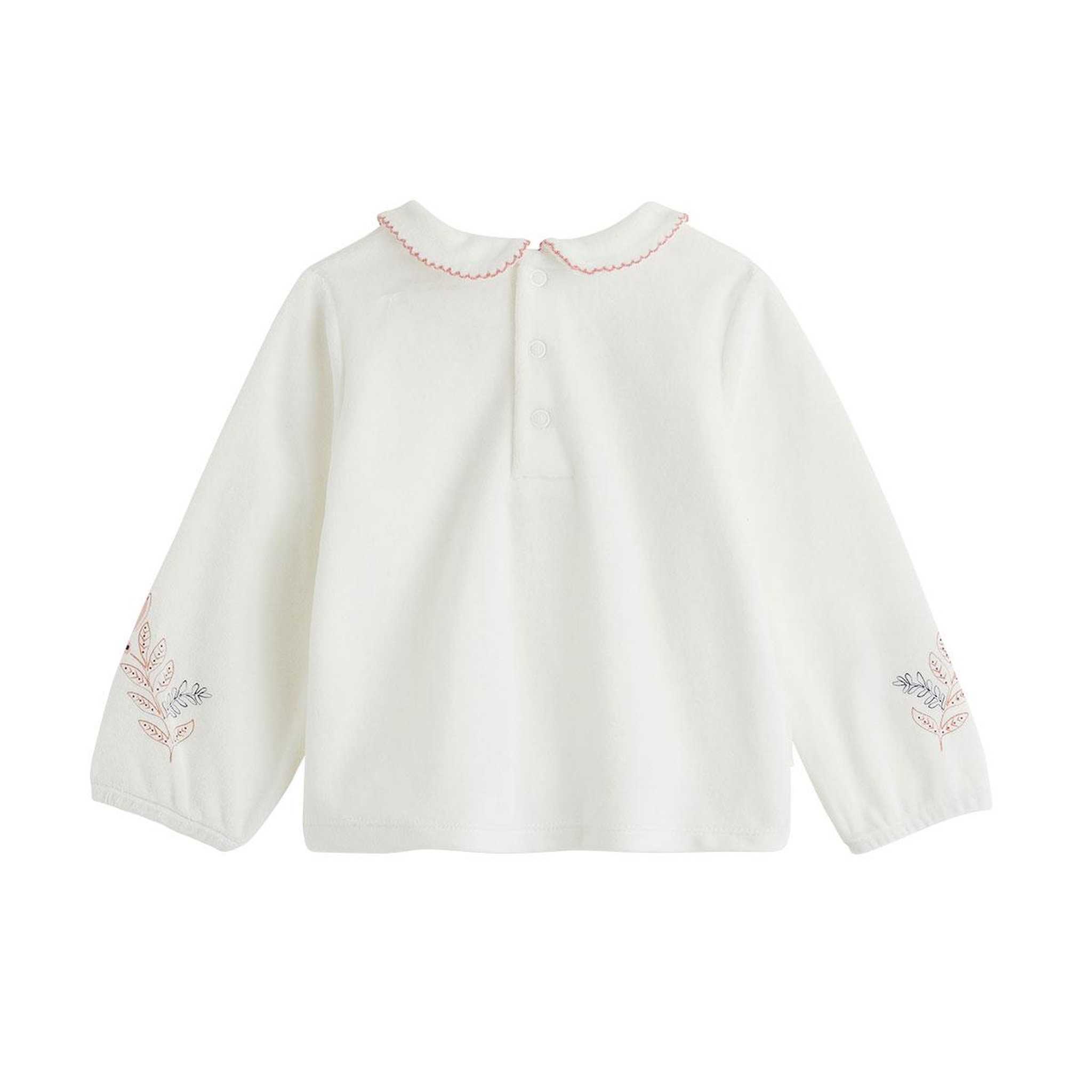 Voir la diapositive 2 : PETIT BEGUIN Pyjama bébé 2 pièces en velours à pieds retroussables Cléo