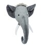 Trophée Mural Enfant  Éléphant  42cm Gris