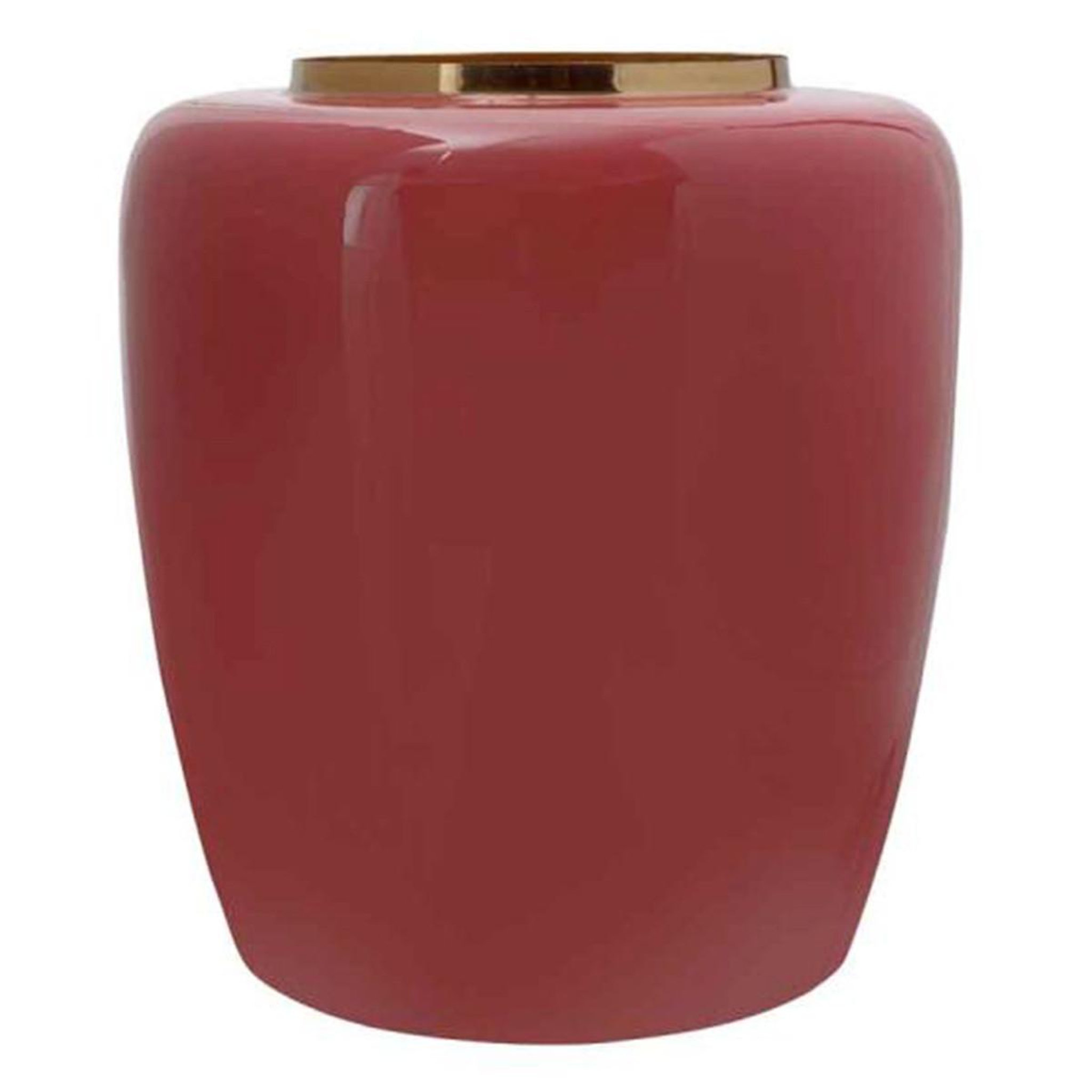 Voir la diapositive 1 : Paris Prix Vase design en métal  artisse  36cm corail & or