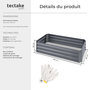 Voir la diapositive 6 : tectake Carré potager 200 L en acier galvanisé gris