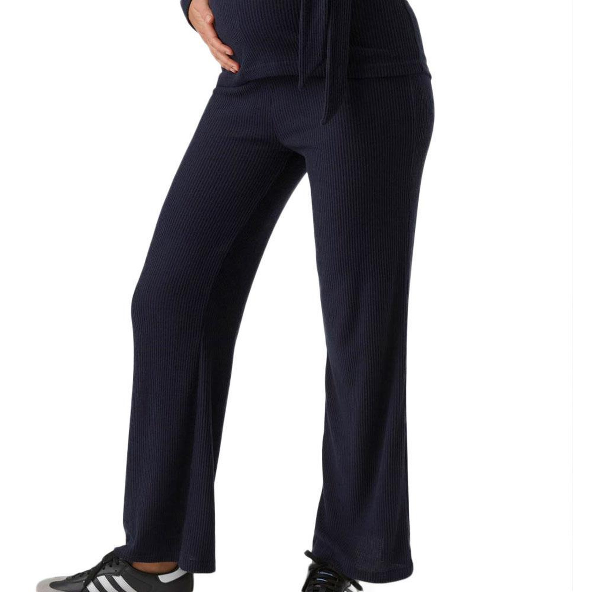 Voir la diapositive 1 : MAMALICIOUS Pantalons de Grossesse Marine Femme Mamalicous Lannette